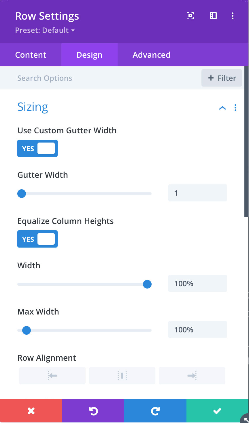 customize column widths