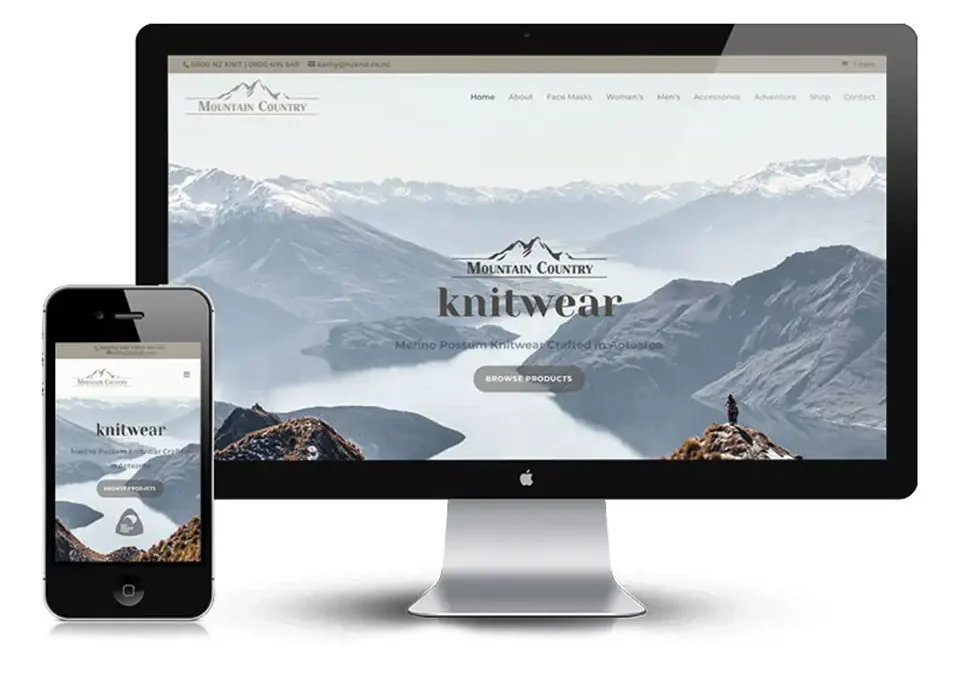 New Zealand inspired web design